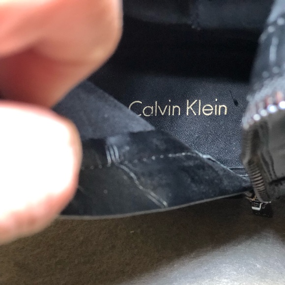 CALVIN KLEIN WOMEN’S SIZE 8 BLACK PRIYA OVER THE KNEE FLAT RIDING BOOTS … - Picture 8 of 14